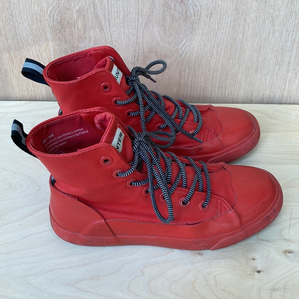 Hunter red rain boots